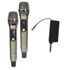 Dual UHF Handheld Wireless Microphones-Wireless Microphones-DJ Supplies Ltd