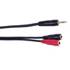 3.5mm Stereo to 2x Mono Audio Splitter Lead-Connectors-DJ Supplies Ltd