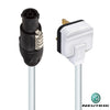 Neutrik White PowerCON TRUE 1 Lead to 13A Heavy Duty Plug-Power Leads-DJ Supplies Ltd