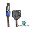 Tour Grade Neutrik PowerCON Lead to 13A Heavy Duty Plug-Power Leads-DJ Supplies Ltd