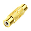 Gold Plated Metal Single RCA Coupler-Connectors-DJ Supplies Ltd