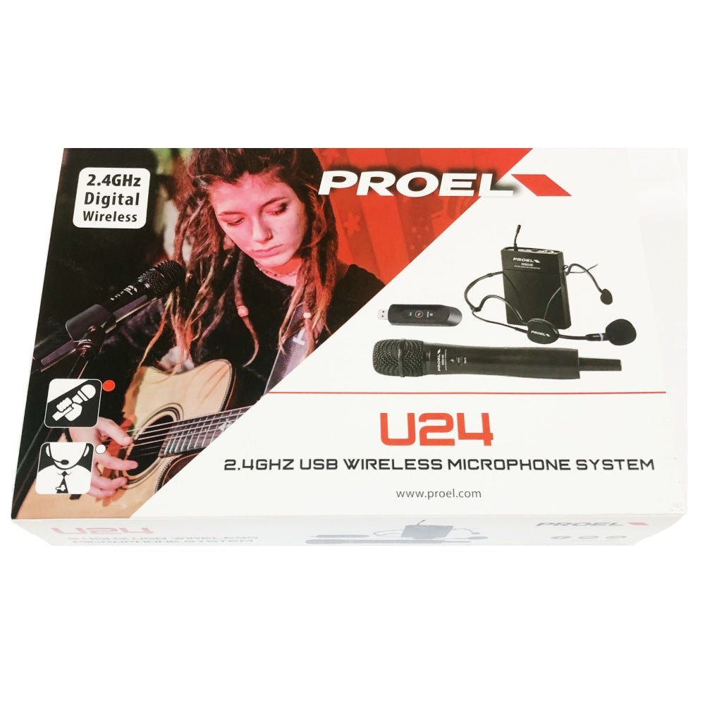 Proel 2.4GHz U24 USB Wireless Microphone System