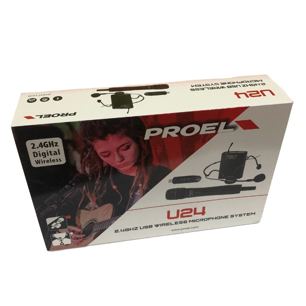 Proel 2.4GHz U24 USB Wireless Microphone System