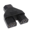 IEC Splitter 1x Male to 2x Female-Connectors-DJ Supplies Ltd