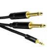 Proel 3.5mm Stereo Jack to 2x Jack Lead 1.5m-Signal Leads-DJ Supplies Ltd